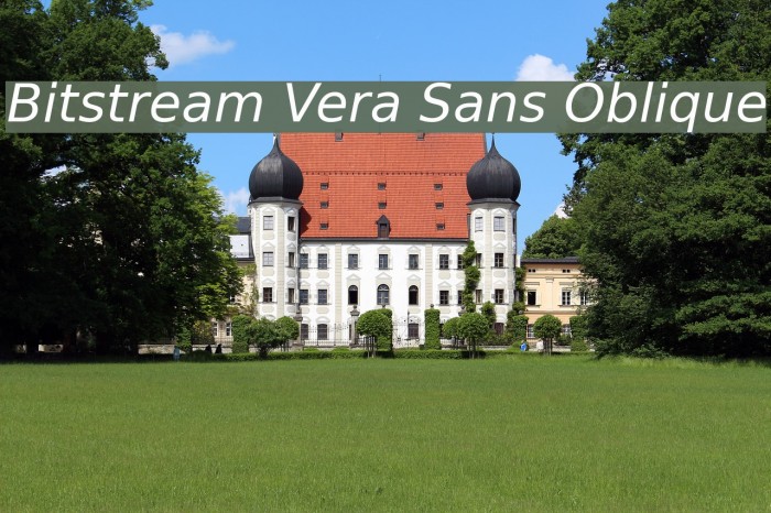 Bitstream Vera Sans Oblique Font examples