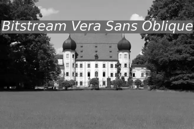 Bitstream Vera Sans Oblique フォント examples
