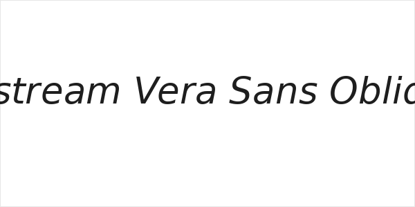 Bitstream Vera Sans Oblique Logo