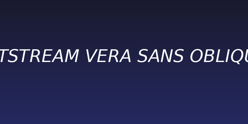 Bitstream Vera Sans Oblique Social Header