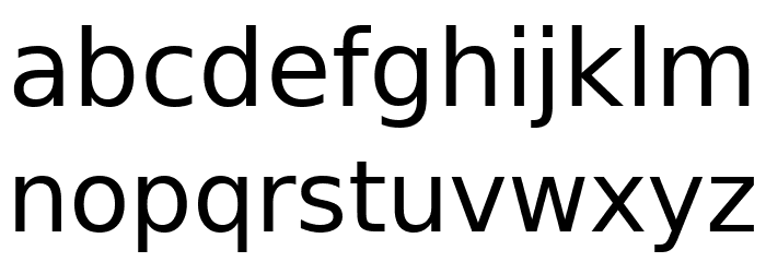 Bitstream Vera Sans フォント 小文字