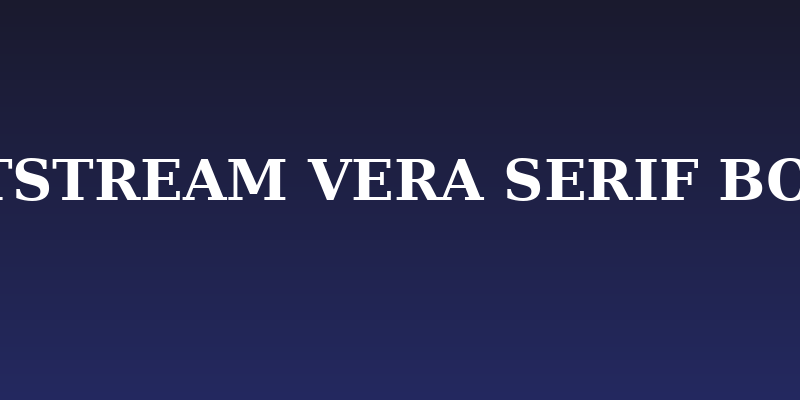Bitstream Vera Serif Bold Social Header