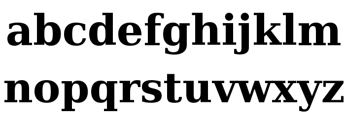 Bitstream Vera Serif Bold Font LOWERCASE