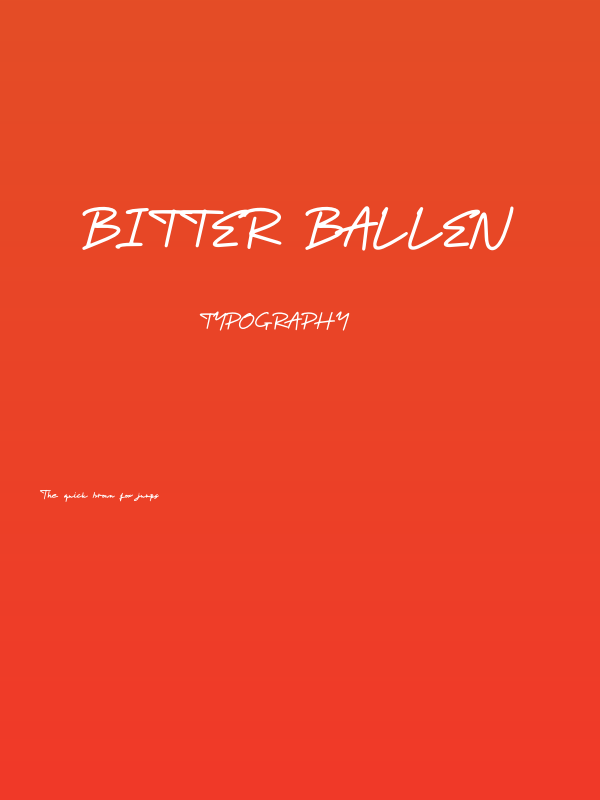 Bitter Ballen Poster