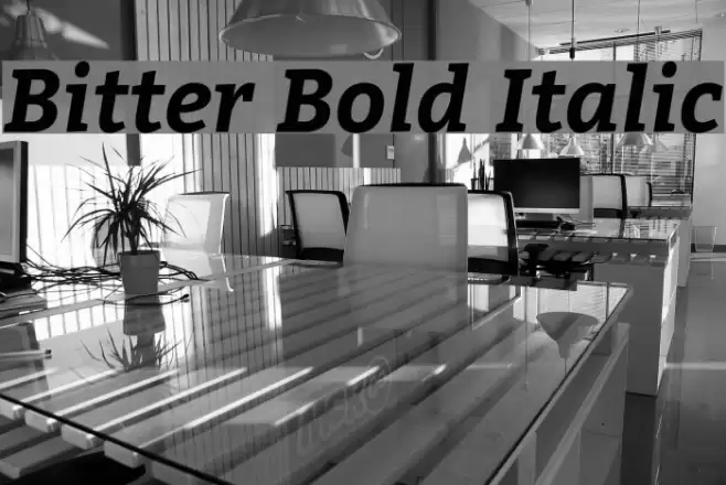 Bitter Bold Italic Caratteri examples