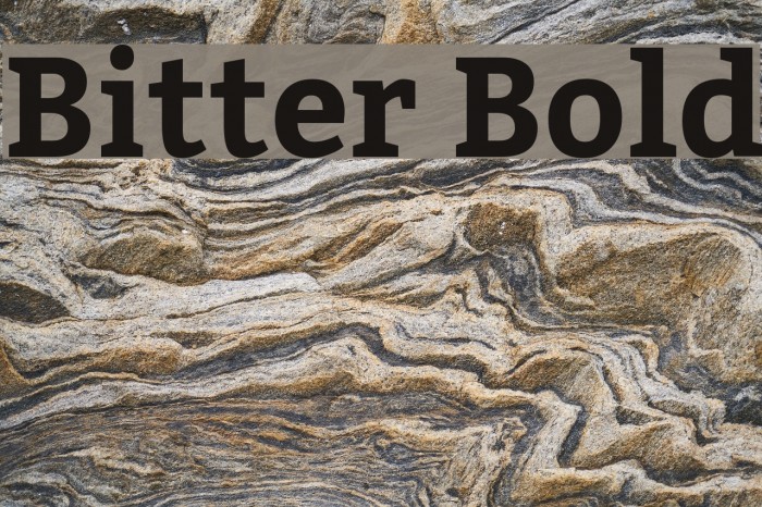Bitter Bold Font examples
