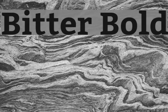 Bitter Bold Font examples