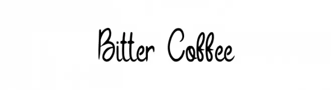Bitter Coffee  Frei Schriftart Herunterladen