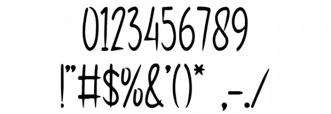 Bitter Coffee Font OTHER CHARS