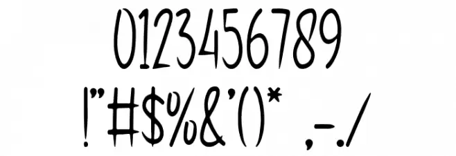 Bitter Coffee Font OTHER CHARS