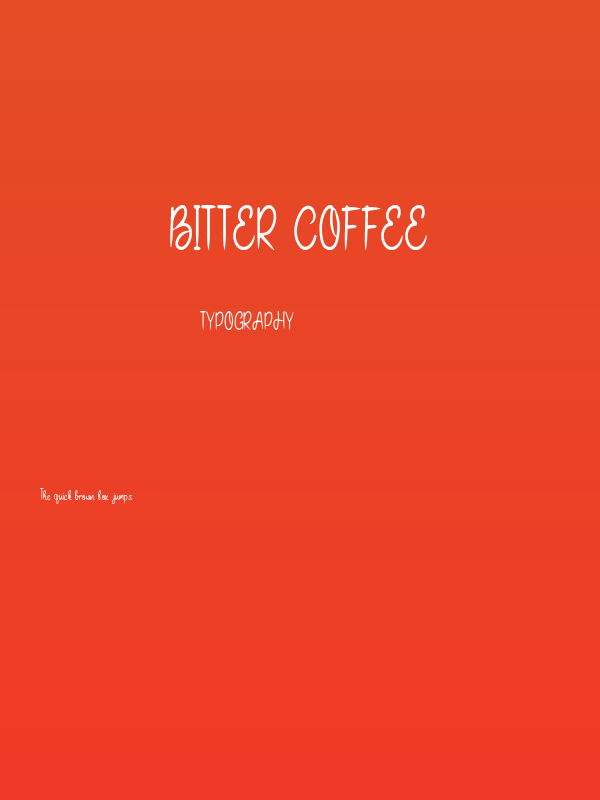 Bitter Coffee Poster