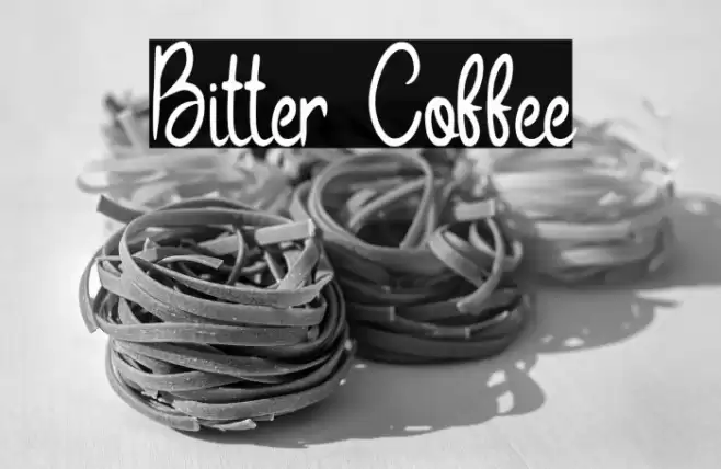 Bitter Coffee Font examples