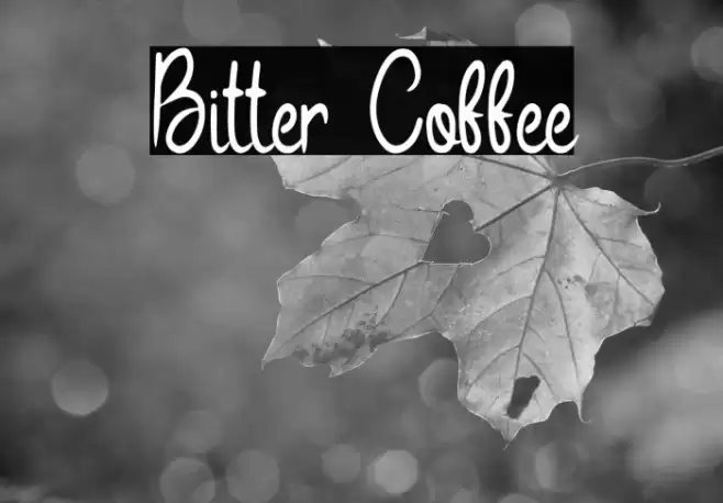 Bitter Coffee Font examples