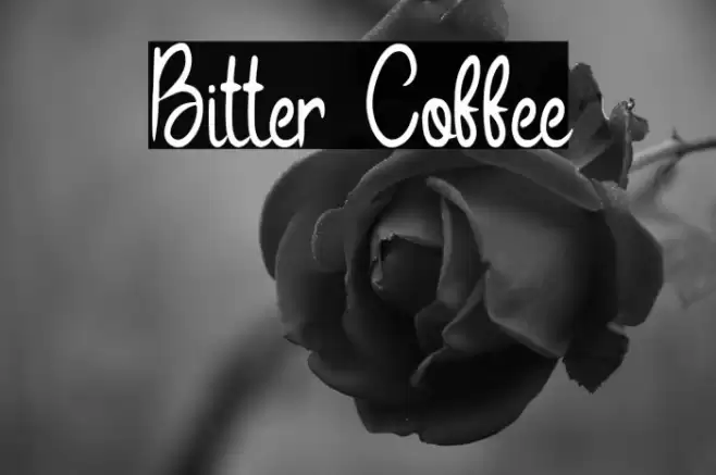 Bitter Coffee Font examples