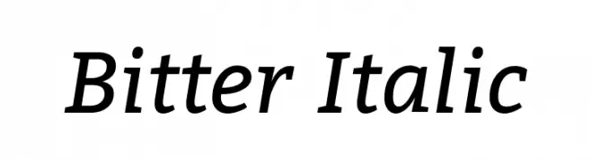 Bitter Italic  Скачать бесплатные шрифты