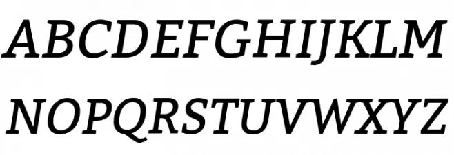 Bitter Italic Шрифта ВЕРХНИЙ