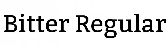 Bitter Regular  Скачать бесплатные шрифты