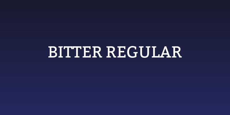 Bitter Regular Social Header