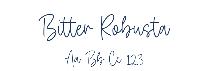 Bitter Robusta Font Preview