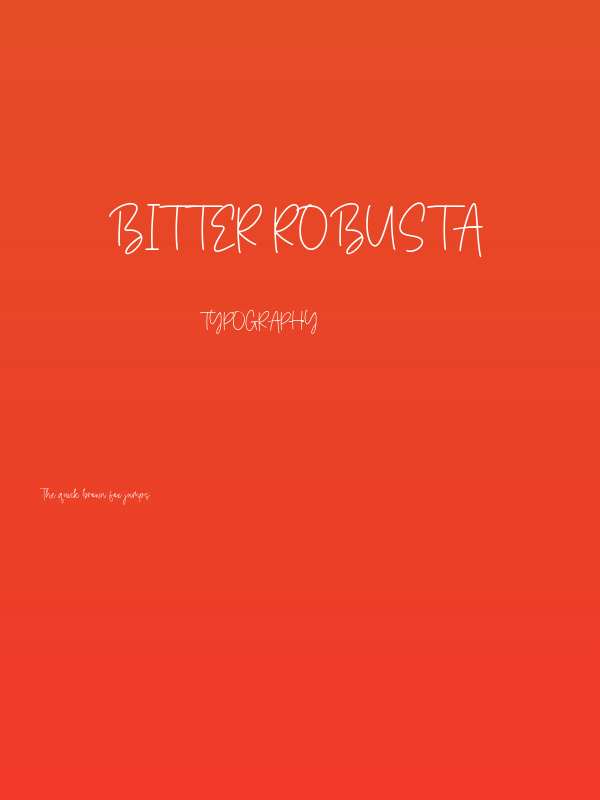 Bitter Robusta Poster