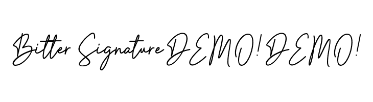 Bitter Signature DEMO! DEMO!  Fuentes Gratis Descargar
