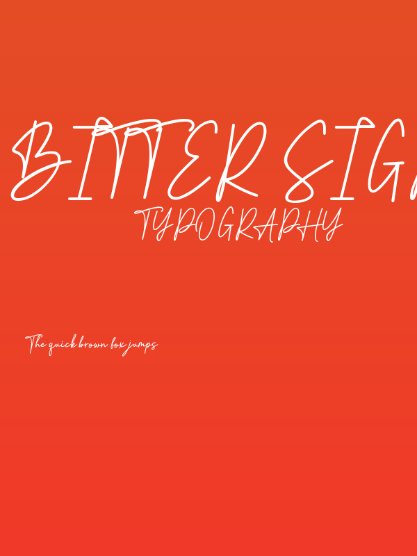 Bitter Signature DEMO! DEMO! Poster