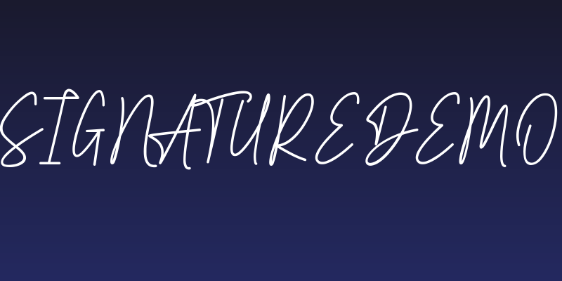 Bitter Signature DEMO! DEMO! Social Header