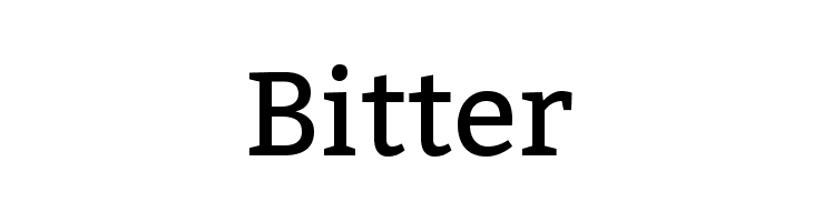 Bitter  免费字体下载