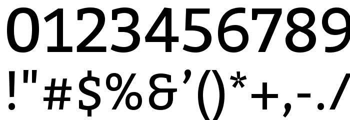 Bitter Font OTHER CHARS