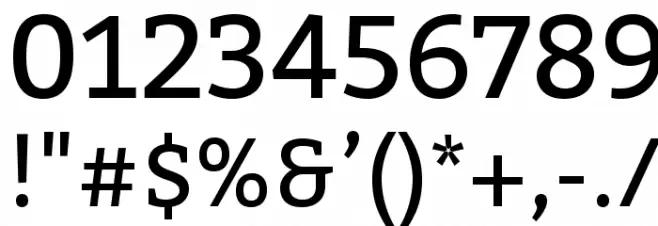 Bitter Font OTHER CHARS