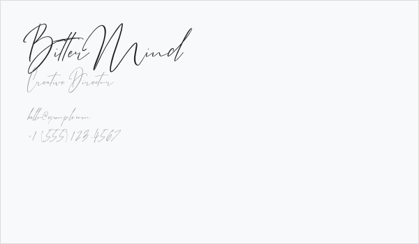 BitterMind Business Card