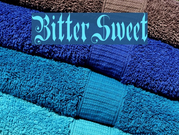 BitterSweet Fonte examples
