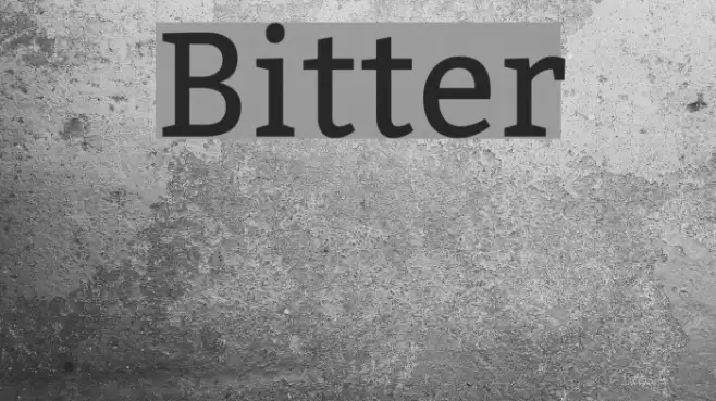 Bitter Font examples