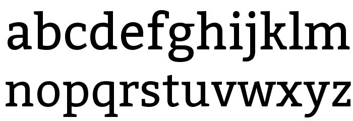 Bitter Font LOWERCASE