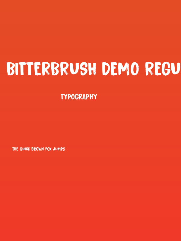 Bitterbrush DEMO Regular Poster