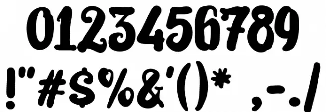Bittermilk Font OTHER CHARS