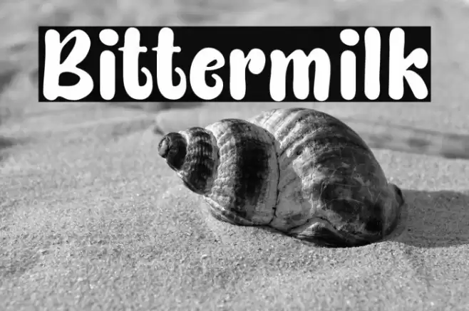 Bittermilk Font examples