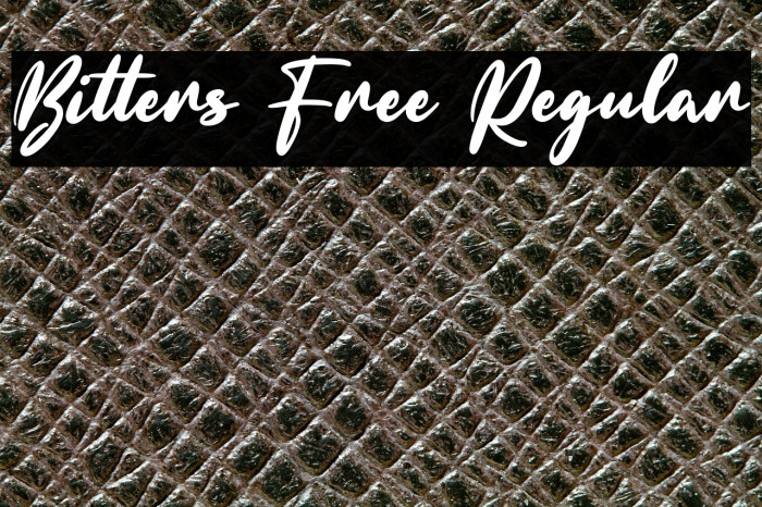 Bitters Free Regular Example 2