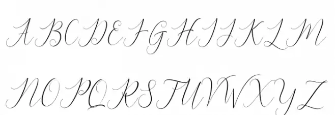 BitthaiScript Font Litere mari