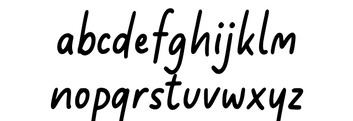 Bittle Almond Font LOWERCASE