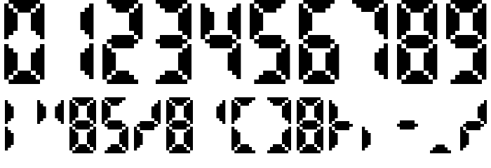 Bittypix Countdown Font OTHER CHARS