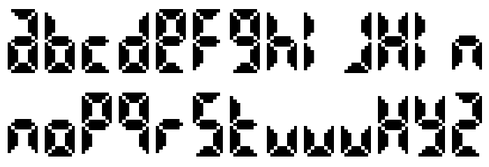 Bittypix Countdown Font LOWERCASE