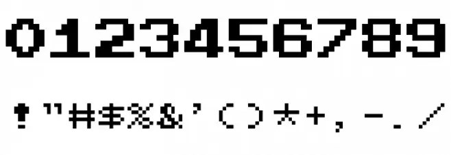 Bittypix Monospace Font OTHER CHARS