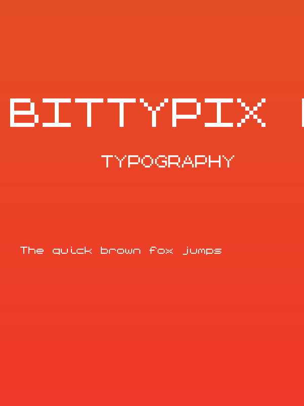 Bittypix Monospace Poster