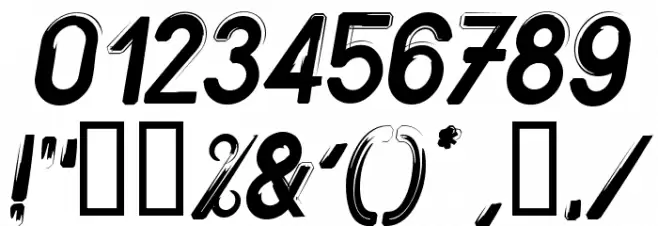 Bitume Italique Font OTHER CHARS