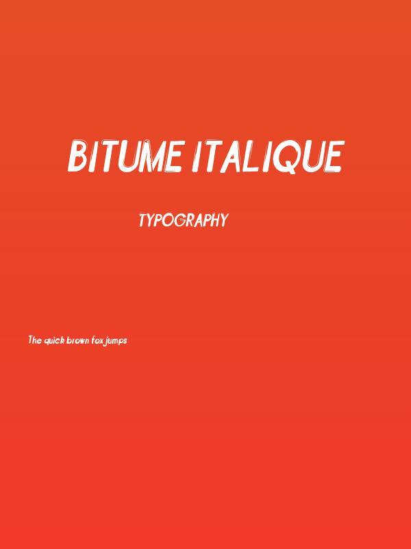 Bitume Italique Poster