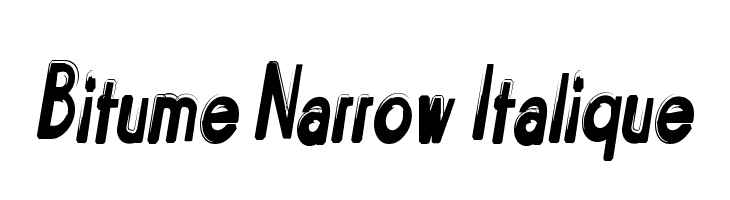 Bitume Narrow Italique Font