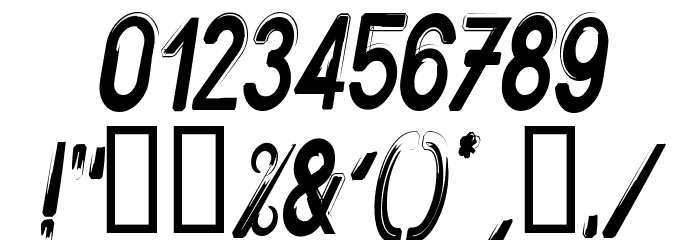 Bitume Narrow Italique Font OTHER CHARS