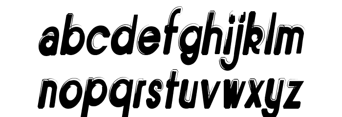 Bitume Narrow Italique Font LOWERCASE