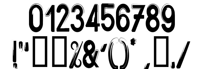 Bitume Narrow Font OTHER CHARS